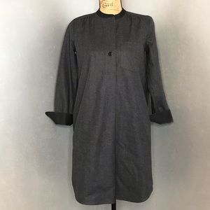 Madewell Shirt Dress w/ Pockets Charcoal Grey XS